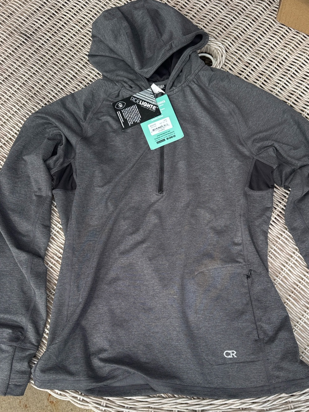 Club Ride Apparel Charcoal Gray Hooded Zip Pullover
